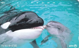 Japan, 231-099 B, Killer Whale And Dolphin, 2 Scans. - Delfines