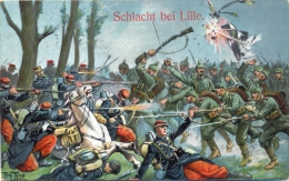 Militär, Krieg, "Schlacht Bei Lille", Sign. Arthur Thiele - Thiele, Arthur