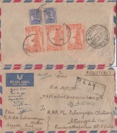 Burma / Myanmar, Registered Cover To India 1955 - Myanmar (Birma 1948-...)