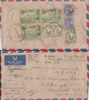 Burma / Myanmar, Registered Cover To India 1955 - Myanmar (Burma 1948-...)