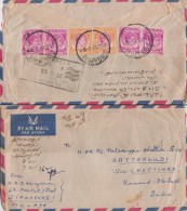 Singapore Malaya, Cover Sent To India, 1953, Slogan Postmark - Singapour (...-1959)