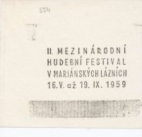 J1679 - Czechoslovakia (1945-79) Control Imprint Stamp Machine (R!): II. International Music Festival Marianske Lazne - Termalismo