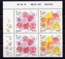 France 2015.Coins Datés.Lyon Roses 2015.Diptyque Congrès Mondial Des Sociétés De Roses - 2010-2019