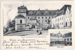 Gruss Aus Bischofteinitz Schloß Trautmannsdorff Horšovský Týn Autograf Adel Fürst Trautmannsdorf 12.9.1905 Gelaufen - Sudeten