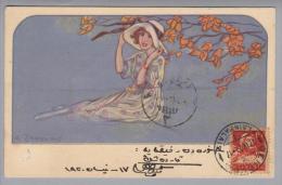 Motiv Künstlerkarte A.Zandorino #95-3 1920-04-20 Genf >Türkei - Zandrino
