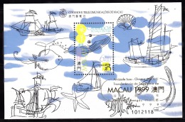 MACAU-(BLOCOS)1999, Mares E Oceanos.Herança Marítima (MUNDIFIL  Nº 991-Bloco C/ Selo Nº 991)  ** MUNDIFIL  BLOCO Nº 66 A - Blocks & Kleinbögen