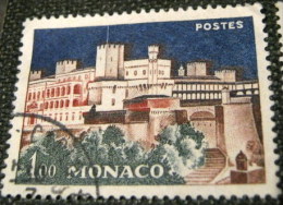 Monaco 1960 Buildings 1f - Used - Used Stamps