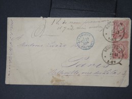 FRANCE-Enveloppe D Allemagne Pour Paris  Obl En Bleu " Allemagne Erq.Paris 1877"      à Voir Lot P5702 - Entry Postmarks
