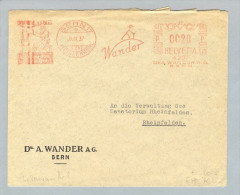 MOTIV Lebensmittel 1937-04-30 CH-Brief Frei-O Dr.A.Wander AG - Affranchissements Mécaniques