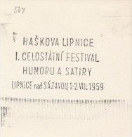 J1695 - Czechoslovakia (1945-79) Control Imprint Stamp Machine (R!): Hašek's Lipnice, National Festival Humor & Satire - Prove E Ristampe