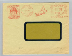 MOTIV Lebensmittel 1937-09-16 CH Brief Frei-O Dr.A.Wander AG - Affranchissements Mécaniques
