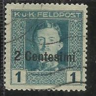 OCCUPAZIONE AUSTRIACA 1918 CENT. 2 SU 1 H USATO USED OBLITERE´ - Oostenrijkse Bezetting