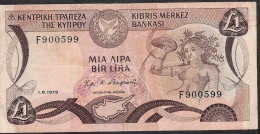 CYPRUS P46  1  POUND  1979 #F     FINE NO P.h. - Chipre