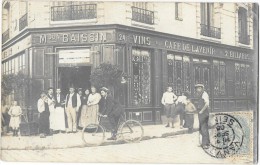 VANVES (92) Carte Photo Devanture Maison Baissin Angle Rues Sadi Carnot Jean Jaures - Vanves