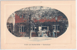 Gruss Aus BLANKENFELDE Gartenhaus Belebt Passepartout Karte Prägedruck TOP-Erhaltung Ungelaufen - Blankenfelde