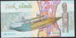 COOK ISLANDS P3  3 DOLLARS   1987  PREFIX AAB      UNC. - Isole Cook