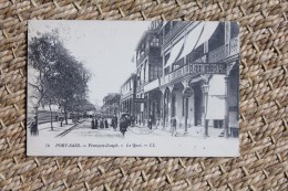 Carte Postale Port-Saïd François-Joseph Affranchie Type Semeuse N° 237 Pour Paris Oblitération Marseille à Yokohama N°8 - Correo Marítimo