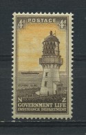 NEW  ZEALAND    1947    Life  Insurance    4d  Brown  And  Yellow  Orange   MH - Ongebruikt