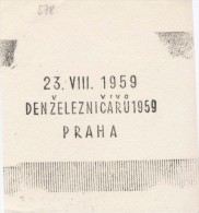 J1715 - Czechoslovakia (1945-79) Control Imprint Stamp Machine (R!): 23. VIII. 1959, Day Railwaymen, Prague - Ensayos & Reimpresiones