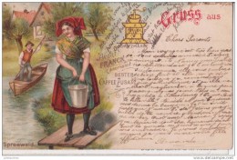 ALLEMAGNE SPREEWALD SCHUTZMARRE CARTE PUBLICITE 1901.CPA BON ETAT - Luebben