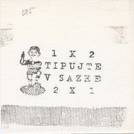 J1724 - Czechoslovakia (1945-79) Control Imprint Stamp Machine (R!): 1 X 2; I Bet In SAZKA; 2 X 1 (football Betting) SK - Lettres & Documents