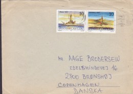 Yugoslavia SARAJEVO 1992 Cover Brief BRØNSHØJ Denmark Lighthouse Leuchtturm Pfare Pair Paare - Lettres & Documents
