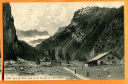 XBO-06  Pont De Nant Et Glacier Des Martinets, Alpage. Animé. Cachet Bex 1911 + Refuge Du Mont De Nant - Bex
