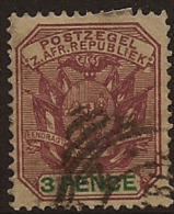 TRANSVAAL 1896 3d SG 220 U PK351 - Transvaal (1870-1909)