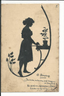 CARTE SILHOUETTE  FEMME - Scherenschnitt - Silhouette