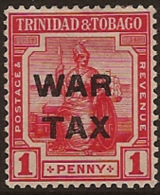 TRINIDAD & TOBAGO 1917 1d War Tax HM SG 182 TF127 - Trinité & Tobago (...-1961)