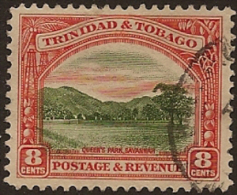TRINIDAD & TOBAGO 1935 8c P12 U SG 234 TF143 - Trinidad & Tobago (...-1961)