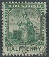 TRINIDAD 1904 1/2d Britannia SG 133b U IT44 - Trinidad & Tobago (...-1961)