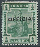 TRINIDAD 1911 1/2d Official SG O10 HM IT46 - Trinité & Tobago (...-1961)