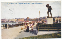 Margate Lifeboat Memorial & Queen's Parade, 1913 Postcard - Margate