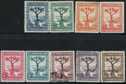 AS3478 Turkey 1931 Trees And Map 9v MNH - Geography