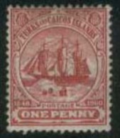 TURKS & CAICOS IS 1905 1d Badge SG 111 HM EZ251 - Turks E Caicos