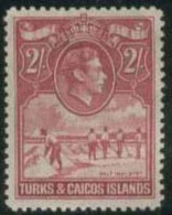 TURKS & CAICOS IS 1938 2s KGVI SG 203 HM EZ267 - Turks And Caicos