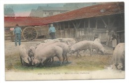 CPA - LYON VAISE MARCHE AUX COCHONS - Rhône 69 - Circulé 1906 - Animée, Porcs - Lyon 9