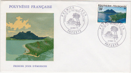 Enveloppe 1er JOUR / FDC / POLYNESIE FRANCAISE / PAPEETE / Timbre 20F/ 1974 - FDC