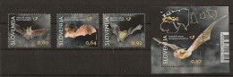 SLOVENIA 2014,NEW STAMPS 26.9.,FLEDERMAUSE,BATS,FA UNA,MNH - Fledermäuse