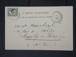 FRANCE-COTE DES SOMALIS-Obl De Djibouti Sur Cp ( Puits à Ambouli) POUR LA FRANCE EN 1909    à Voir   P5717 - Cartas & Documentos