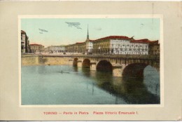 Italie. Torino. Ponte In Pietra. Piazza Vittorio Emanuele I - Pontes