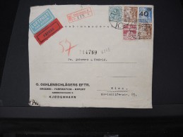 DANEMARK-Enveloppe En Recommandée  Et Expres  De Kebenhavn Pour Wien En 1941  Bande De Controle   P5727 - Covers & Documents