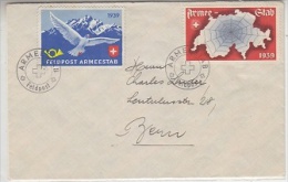 Switzerland 1939 Military Letter Armeestab To Bern (22016) - Dokumente