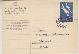 Switzerland 1939 Military Postcard To St. Gallen  (22017) - Cartas & Documentos