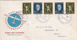 Nederland, Olanda. National Luchtuaartfonds. Cover To Noorwegen. 23 - 08 - 1954 - Storia Postale