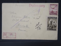 POLOGNE-Enveloppe En Recommandée De Lubln  Pour La France En 1947 Aff Plaisant    à Voir   P5734 - Lettres & Documents