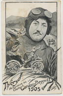 Thery Le Chronometre Vainqueur Gordon Bennett 1905 Signée Orens Brasier Michelin Art Card Signed Orens - Sonstige