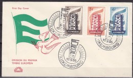 Europa Cept 1956 Luxemburg 3v FDC (F3444) - 1956