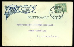 GEILLUSTREERDE * HANDGESCHREVEN BRIEFKAART Uit 1912 Van DELFT Naar AMSTERDAM * NVPH 55   (9808k) - Lettres & Documents